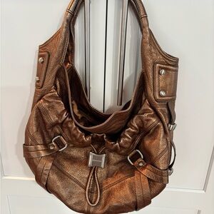 B. Makowsky Bronze Leather Hobo Bag